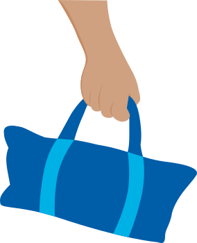 Hand carrying the Carryabag emblem